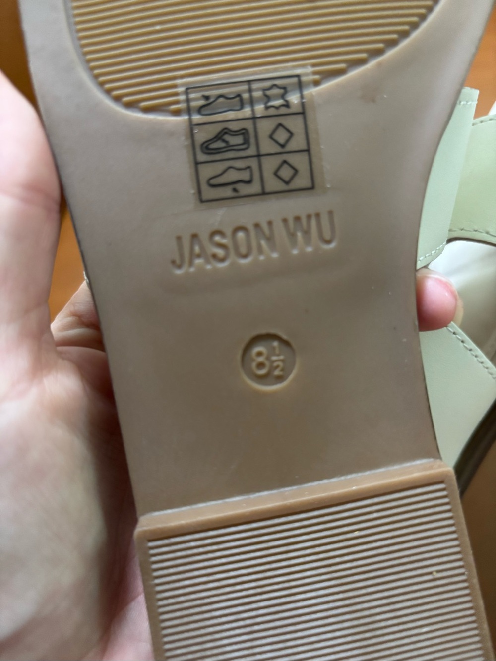 Jason Wu Cream Leather Slide Sandals - Picture 7 of 7